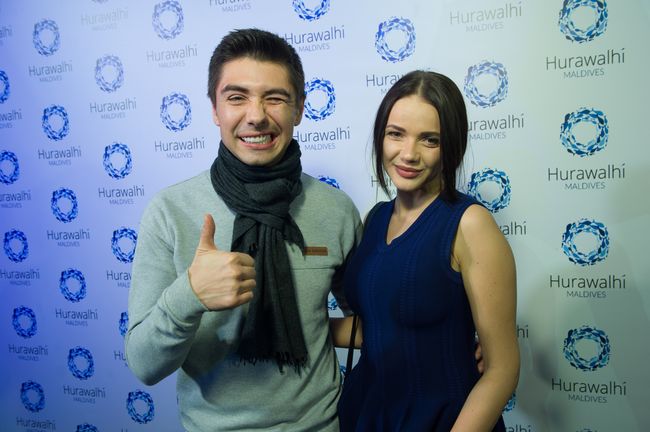 Юлия Кавтарадзе, Анна Бессонова и Василиса Фролова на презентации Hurawalhi Maldives